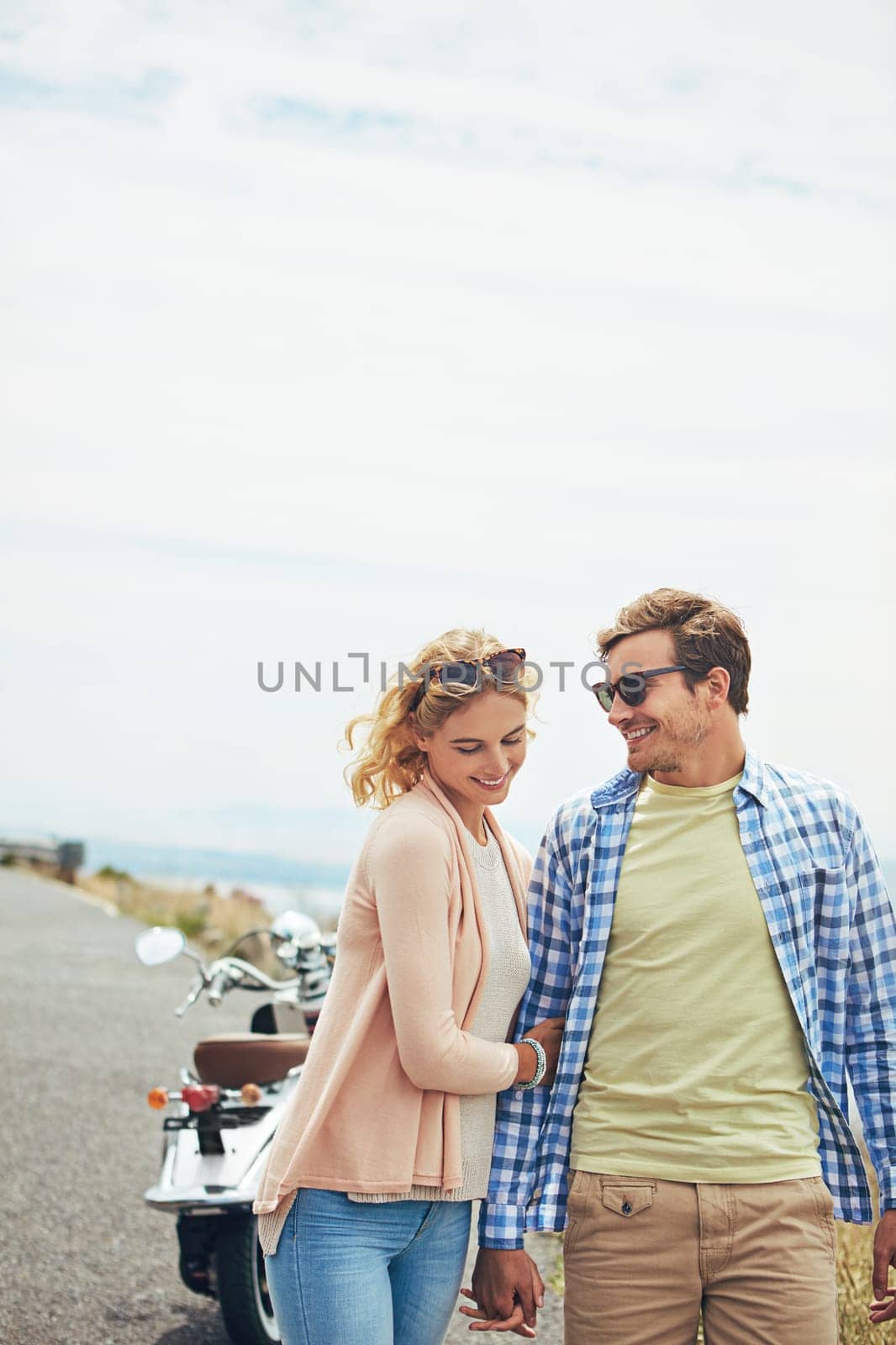 You are my happy. a young couple enjoying a day outdoors