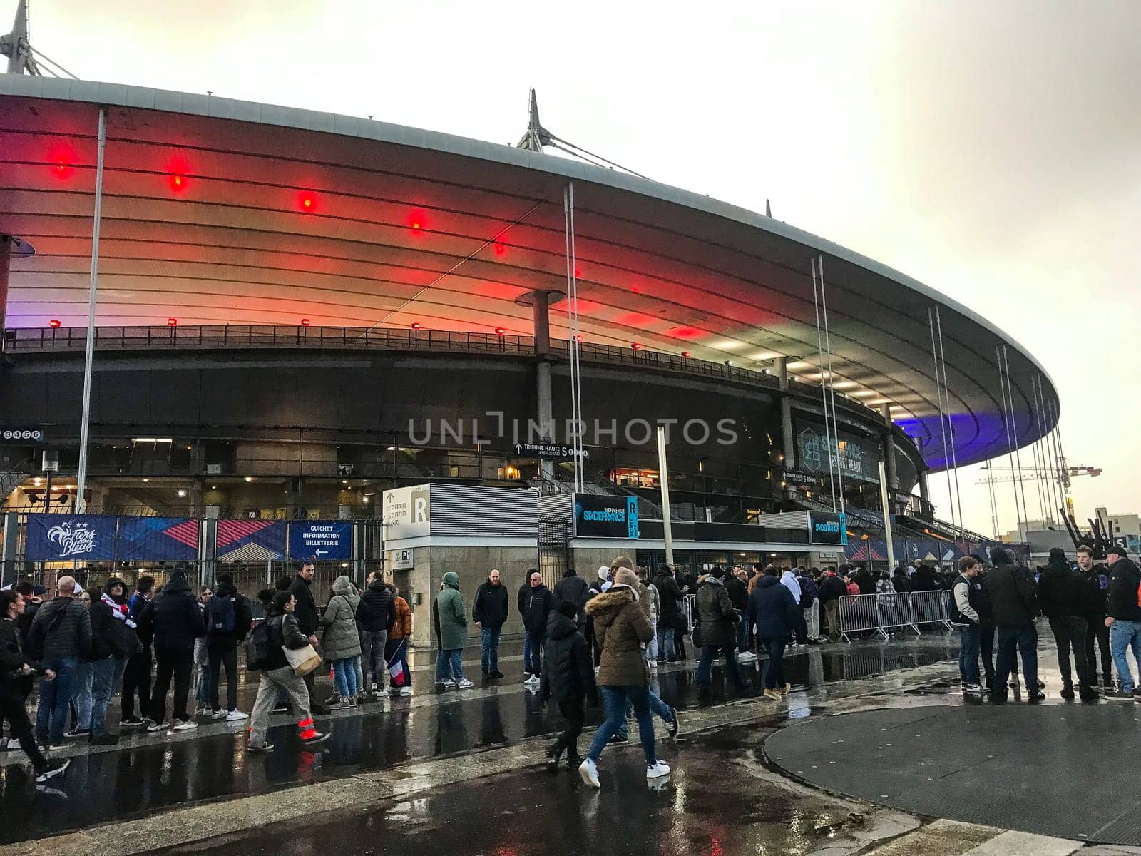 SAINT DENIS, FRANCE, STADE DE FRANCE 23 March 2023, Football EURO 2024 France vs Pays-Bas of the exterior of the stadium Stade de France,. High quality photo