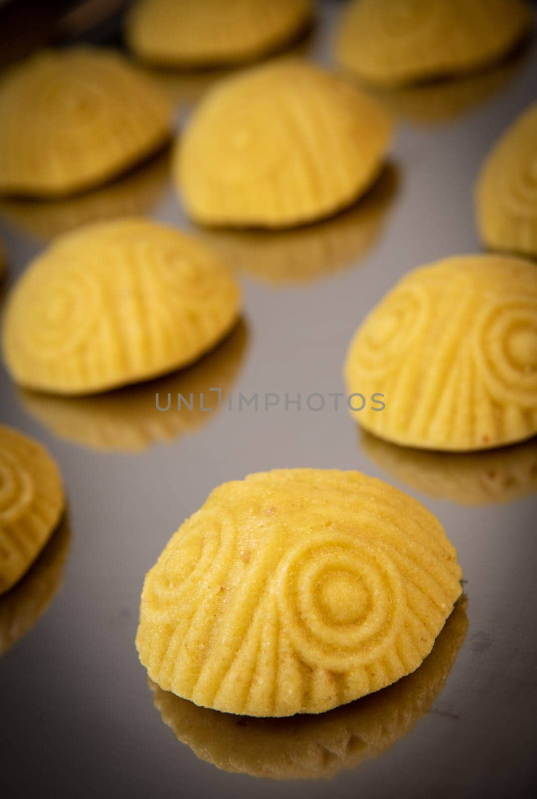Traditional eid maamoul or mamoul cookies with dates, nuts, and jam, Arabic sweets for Aid al-Fitr and easter, High quality photo