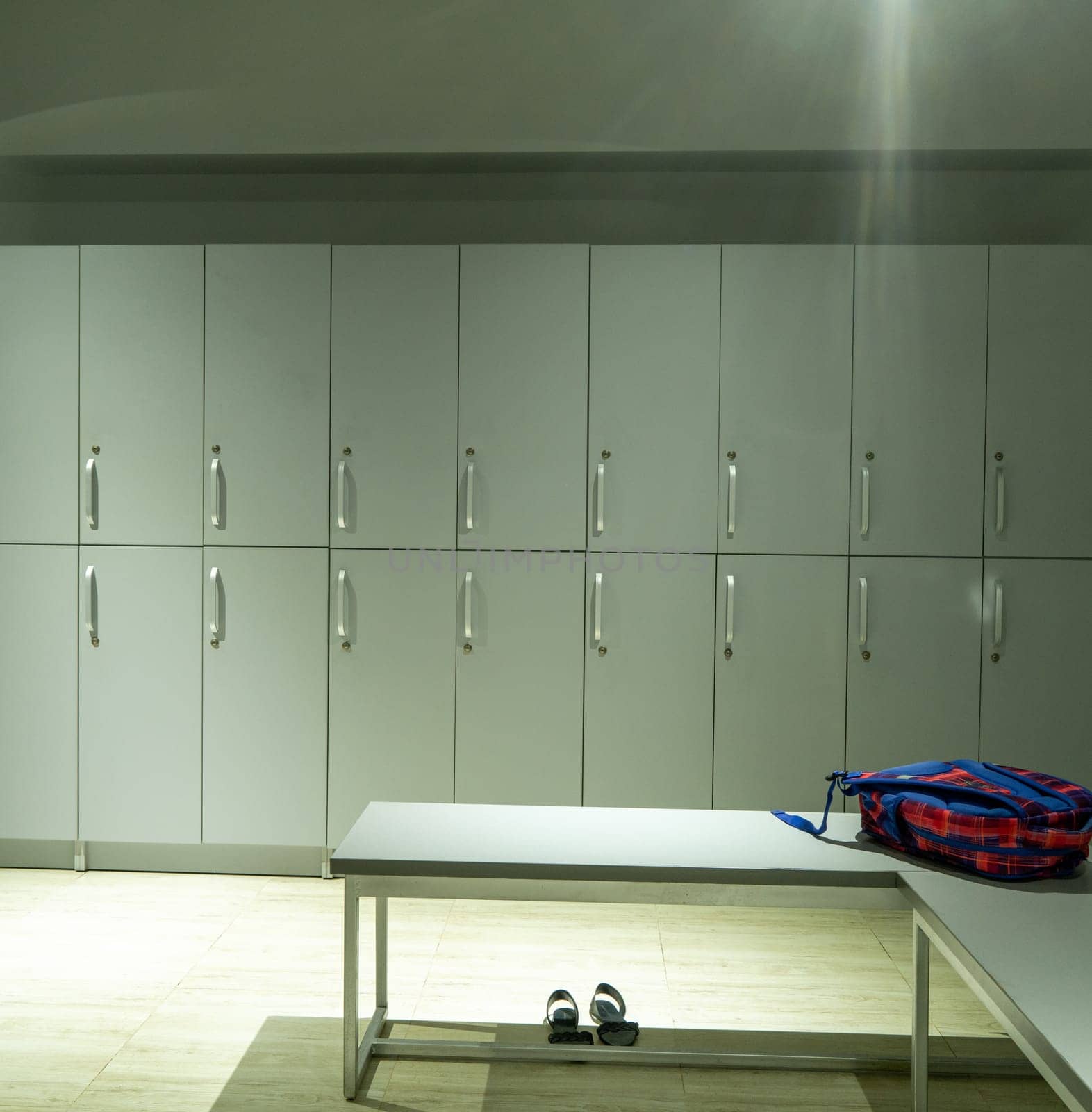 The locker room in the sports complex