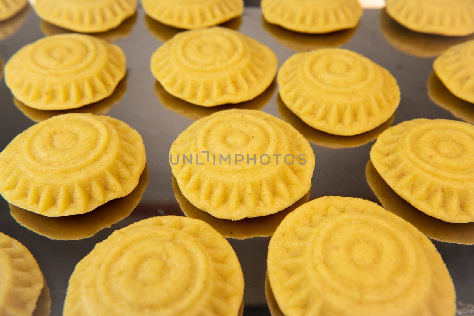 Traditional eid maamoul or mamoul cookies with dates, nuts, and jam, Arabic sweets for Aid al-Fitr and easter, High quality photo