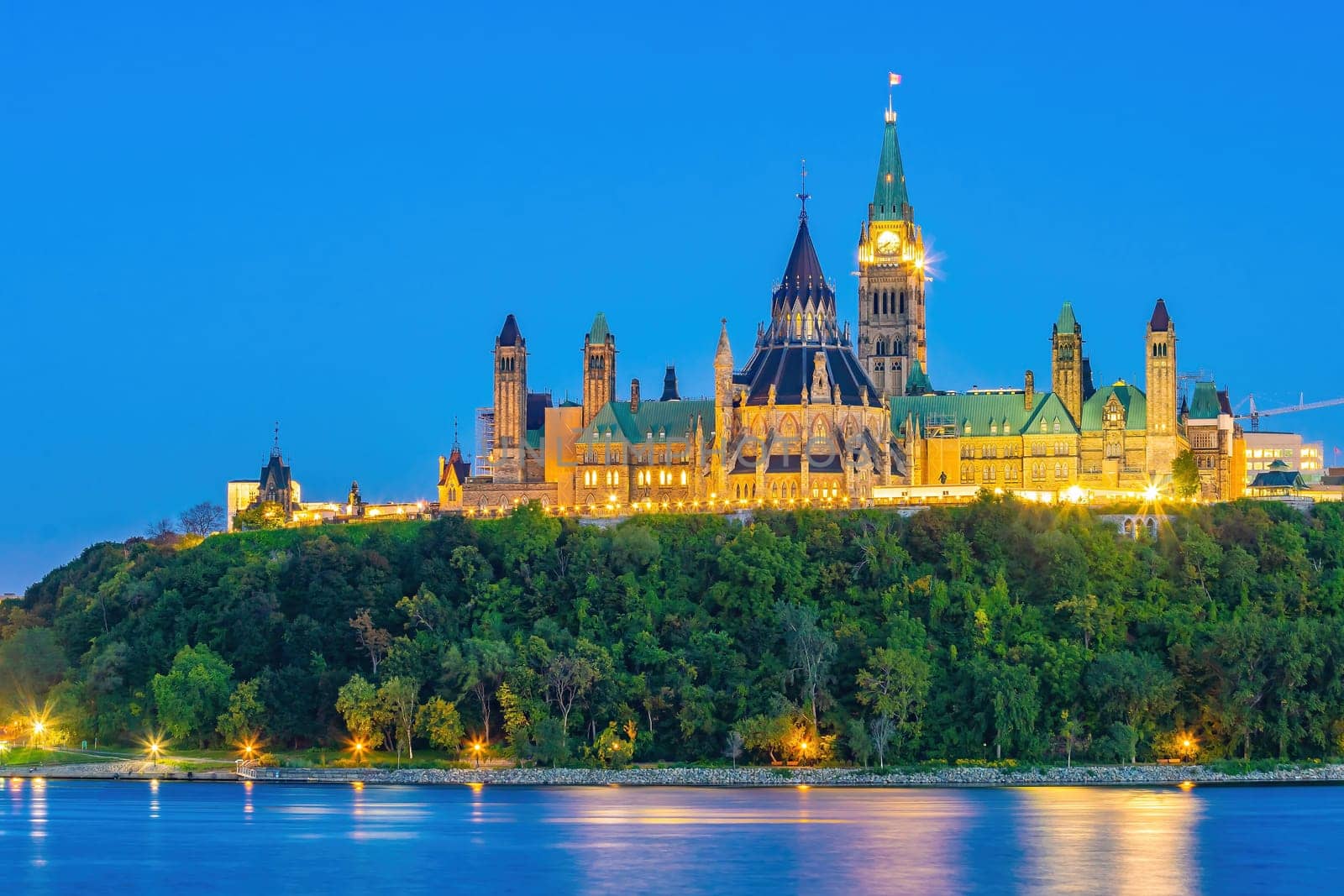 Ottawa city skyline and Parliament Hill in Ontario, Canada by f11photo