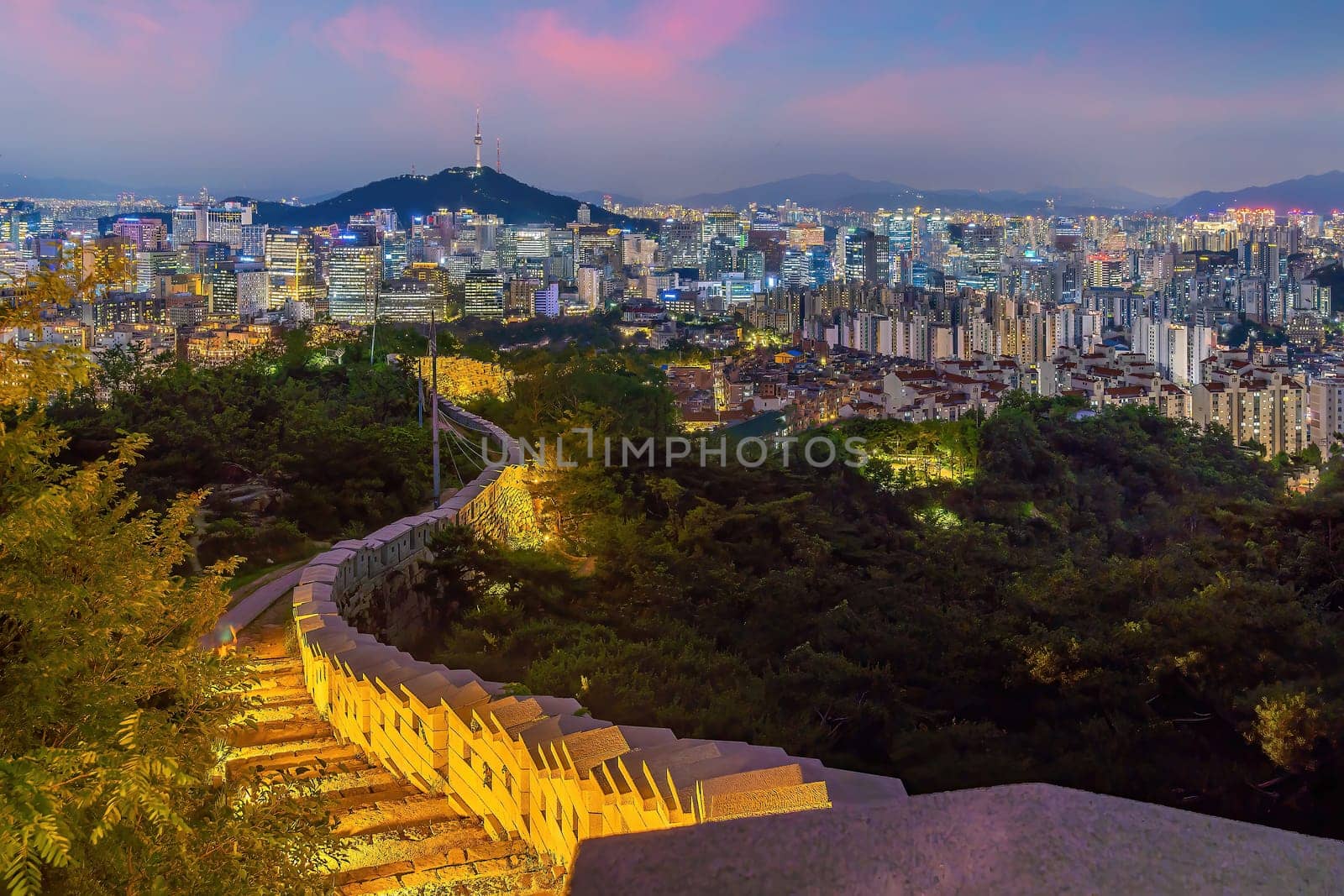 Downtown Seoul city skyline, cityscape of South Korea by f11photo