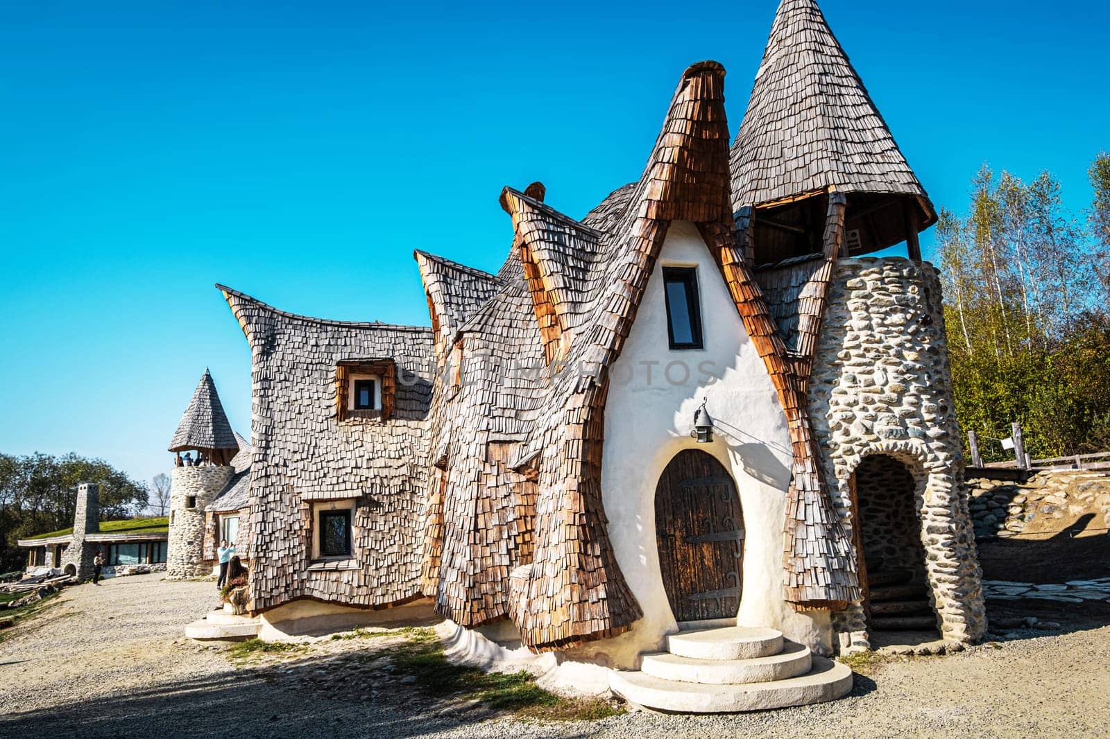 Sibiu, Romania - 28 october 2019: Wonderful houses in Valley of Fairies