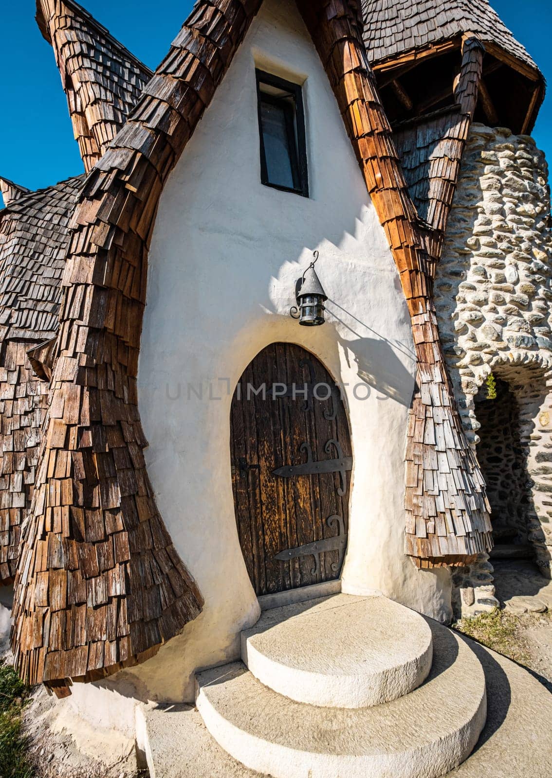 Sibiu, Romania - 28 october 2019: Wonderful houses in Valley of Fairies