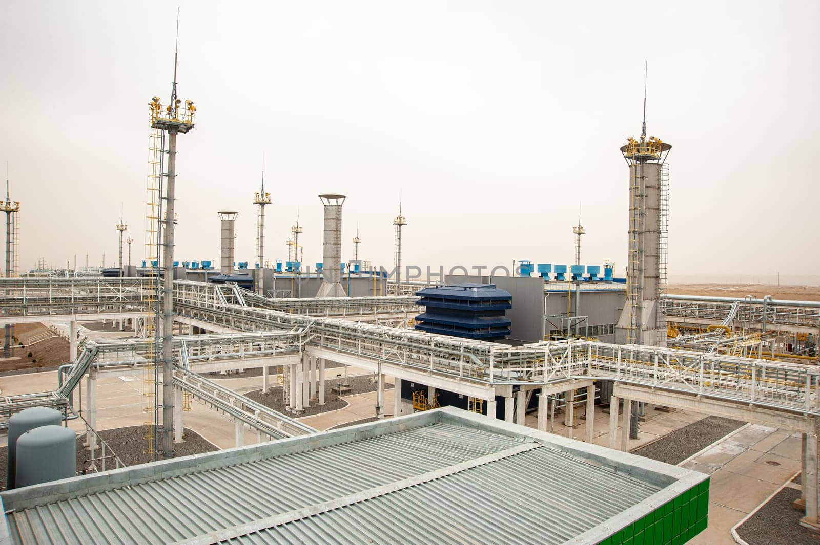 An oil and gas engineering and industrial construction. Panorama of the factory by A_Karim