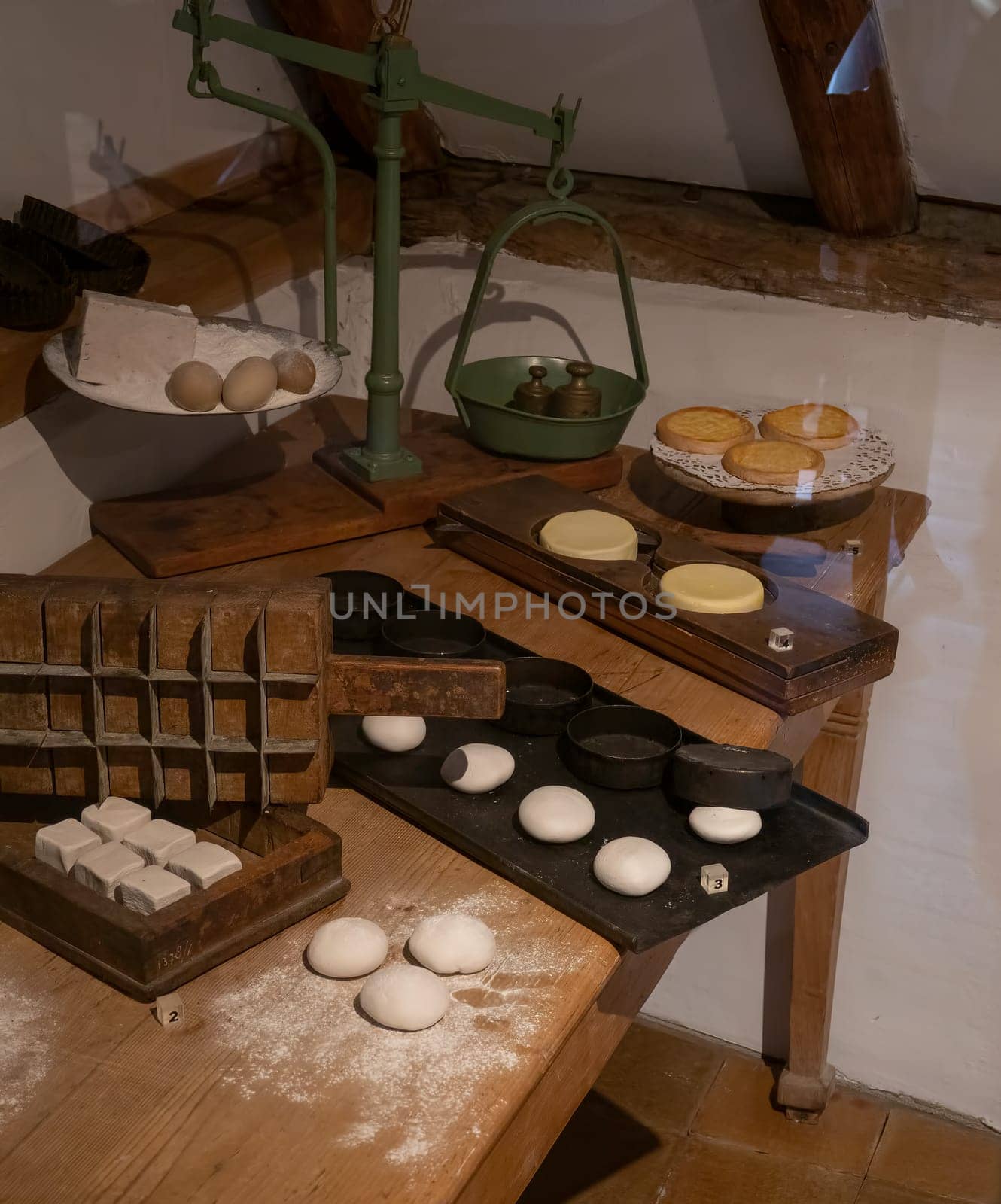 equipment of a kitchen or bakery for bread and rusks