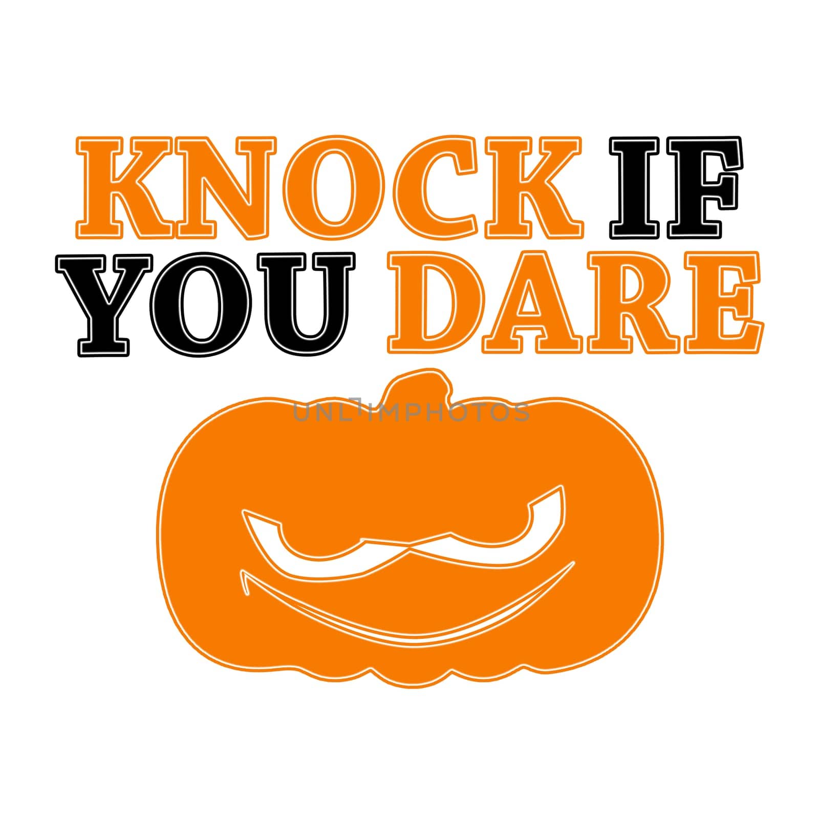 A halloween sign with the text "Knock if you dare".