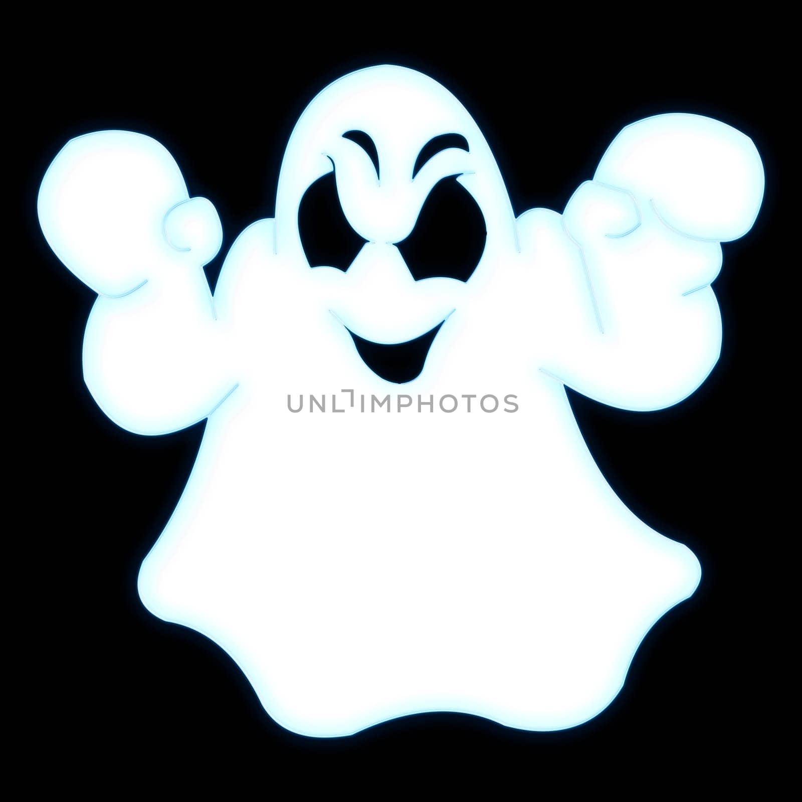 Glowing Halloween Ghost by Bigalbaloo