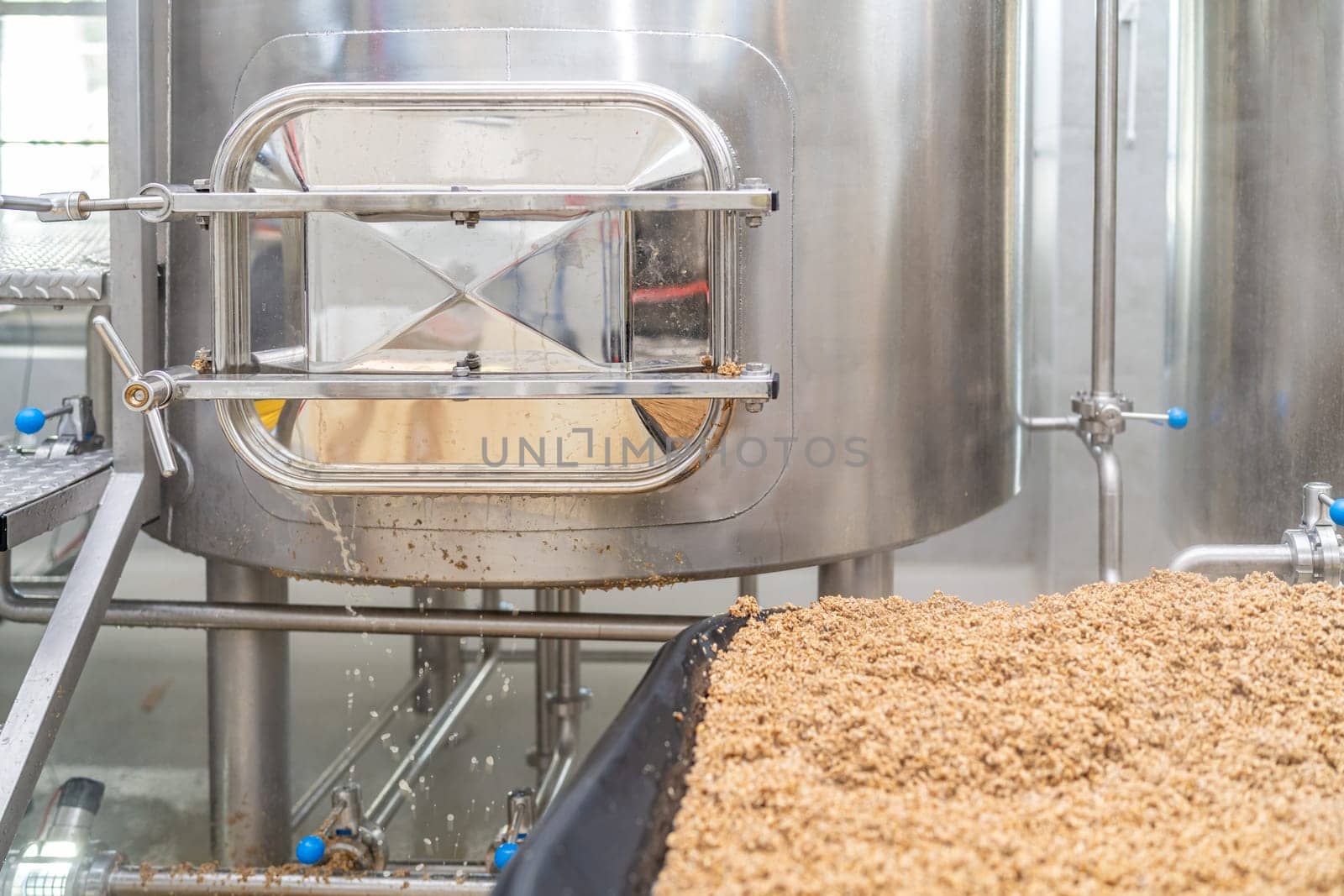 malt for brewing beer in a brewery. High quality photo