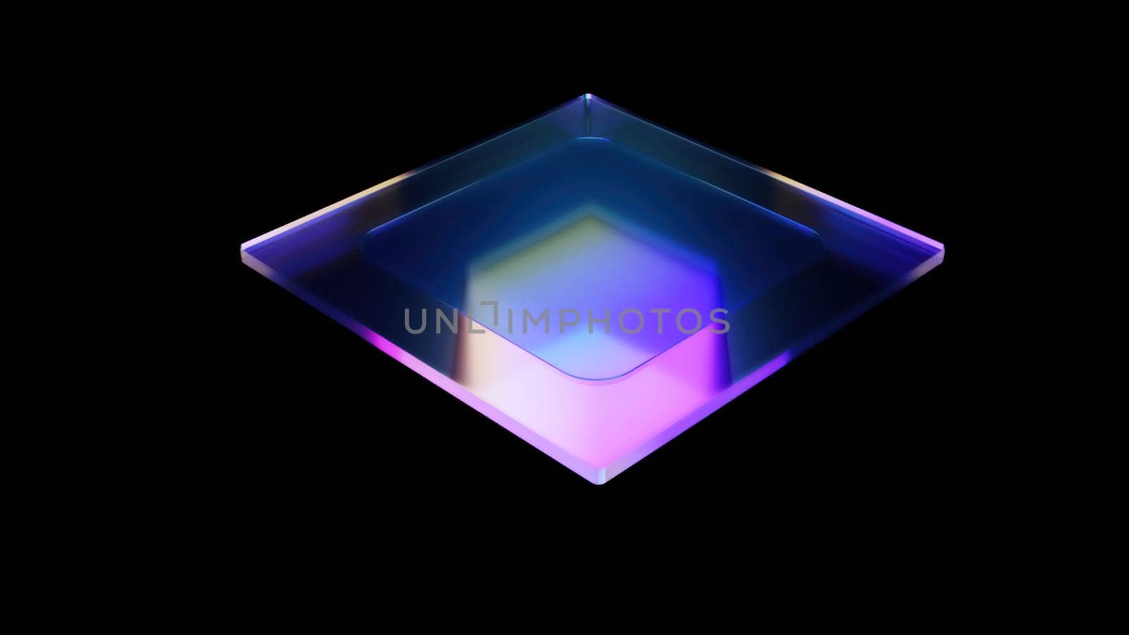 3d render squares glass. Computer generated