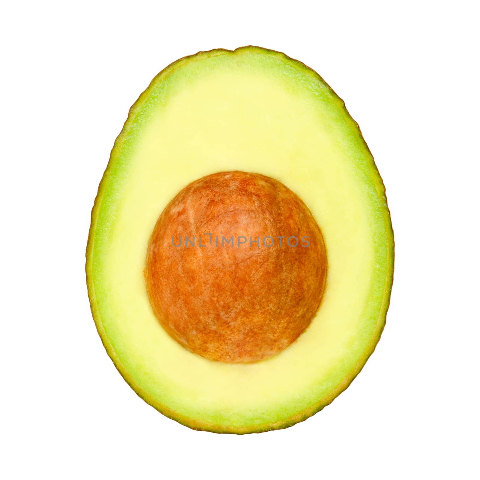 Half of avocado isolated on a white background. Stock photography by anna_artist