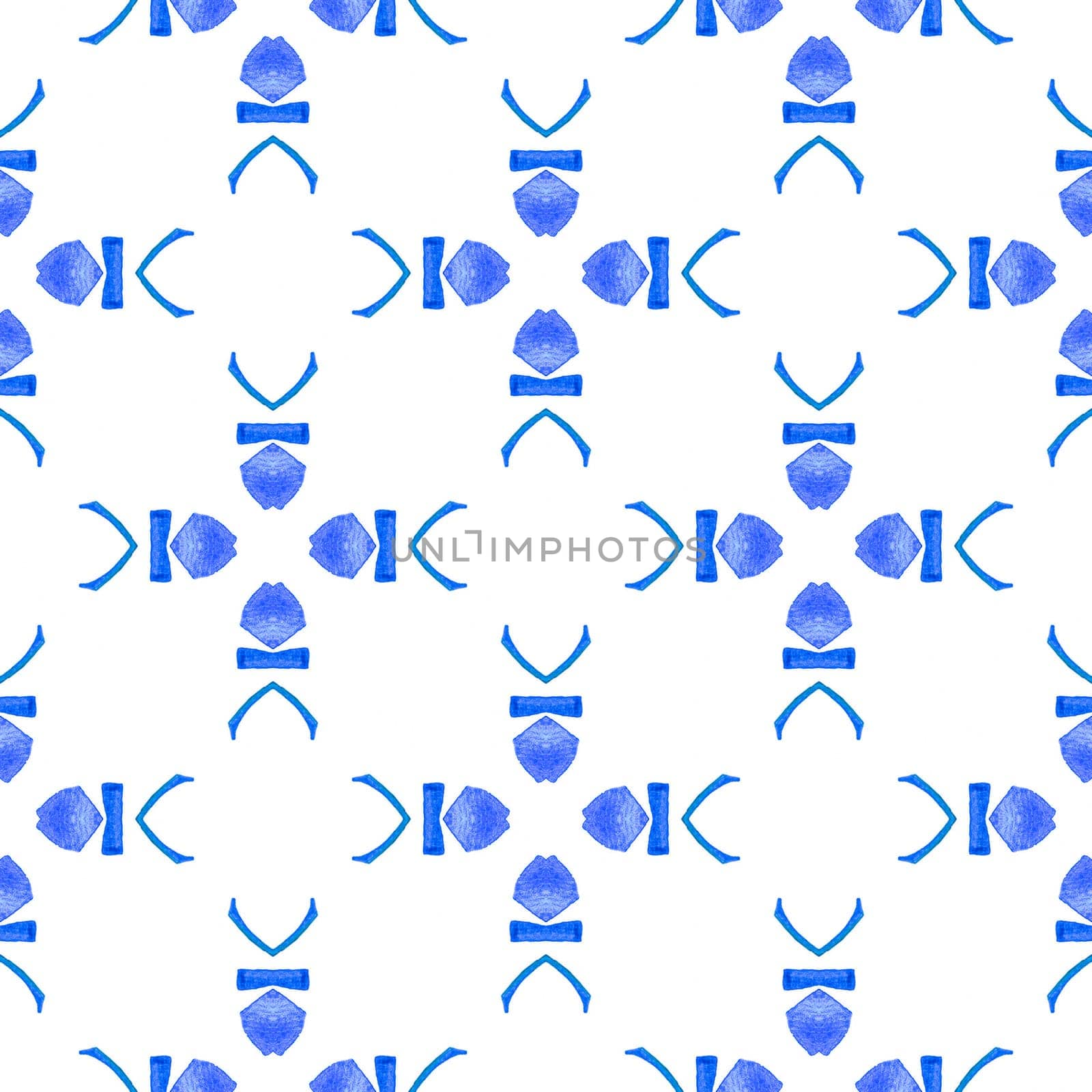 Exotic seamless pattern. Blue grand boho chic summer design. Summer exotic seamless border. Textile ready astonishing print, swimwear fabric, wallpaper, wrapping.