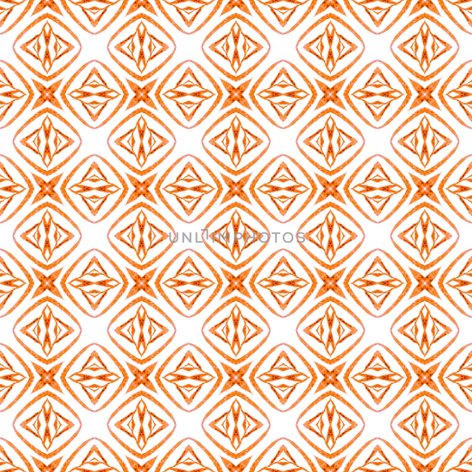Exotic seamless pattern. Orange unusual boho by beginagain