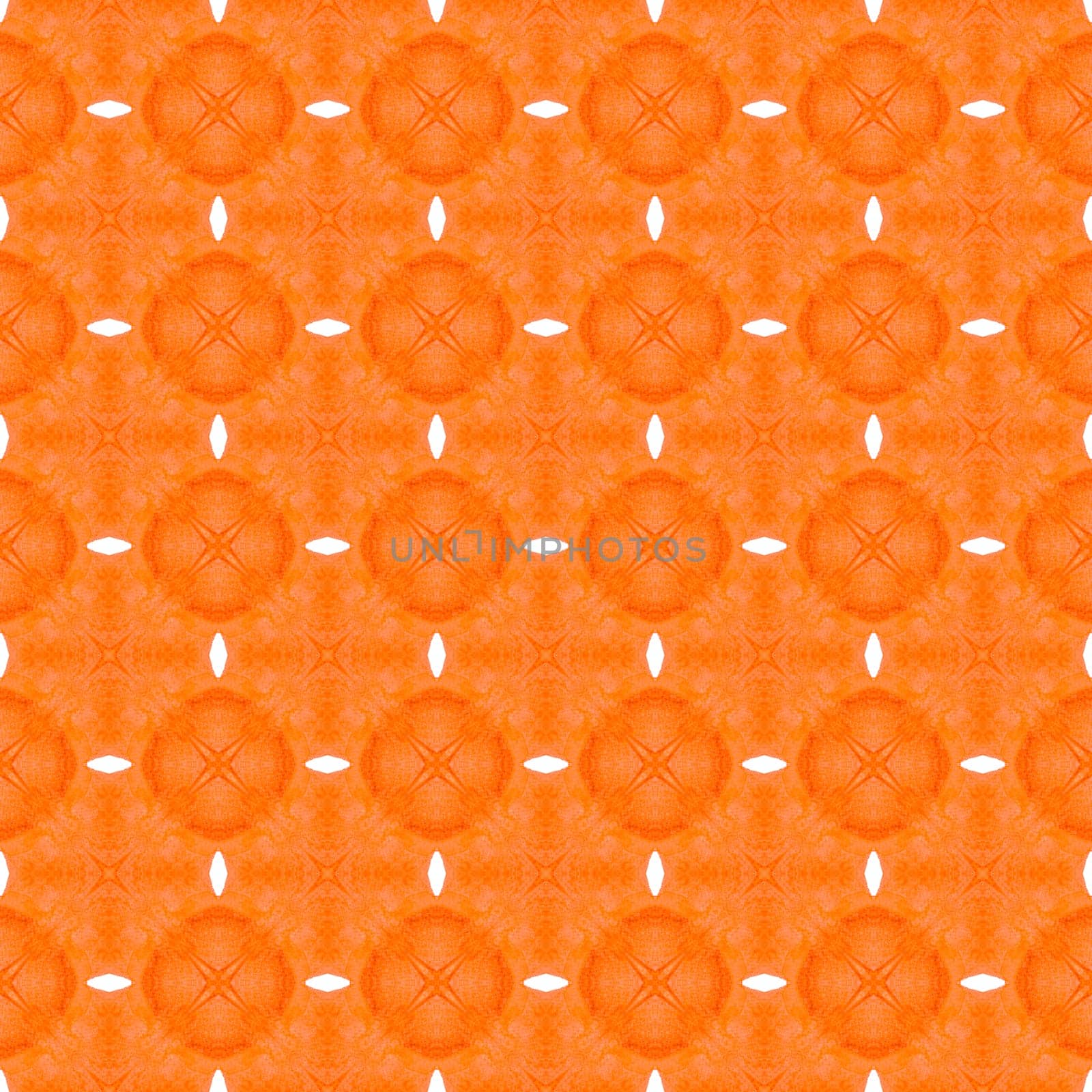Exotic seamless pattern. Orange valuable boho by beginagain