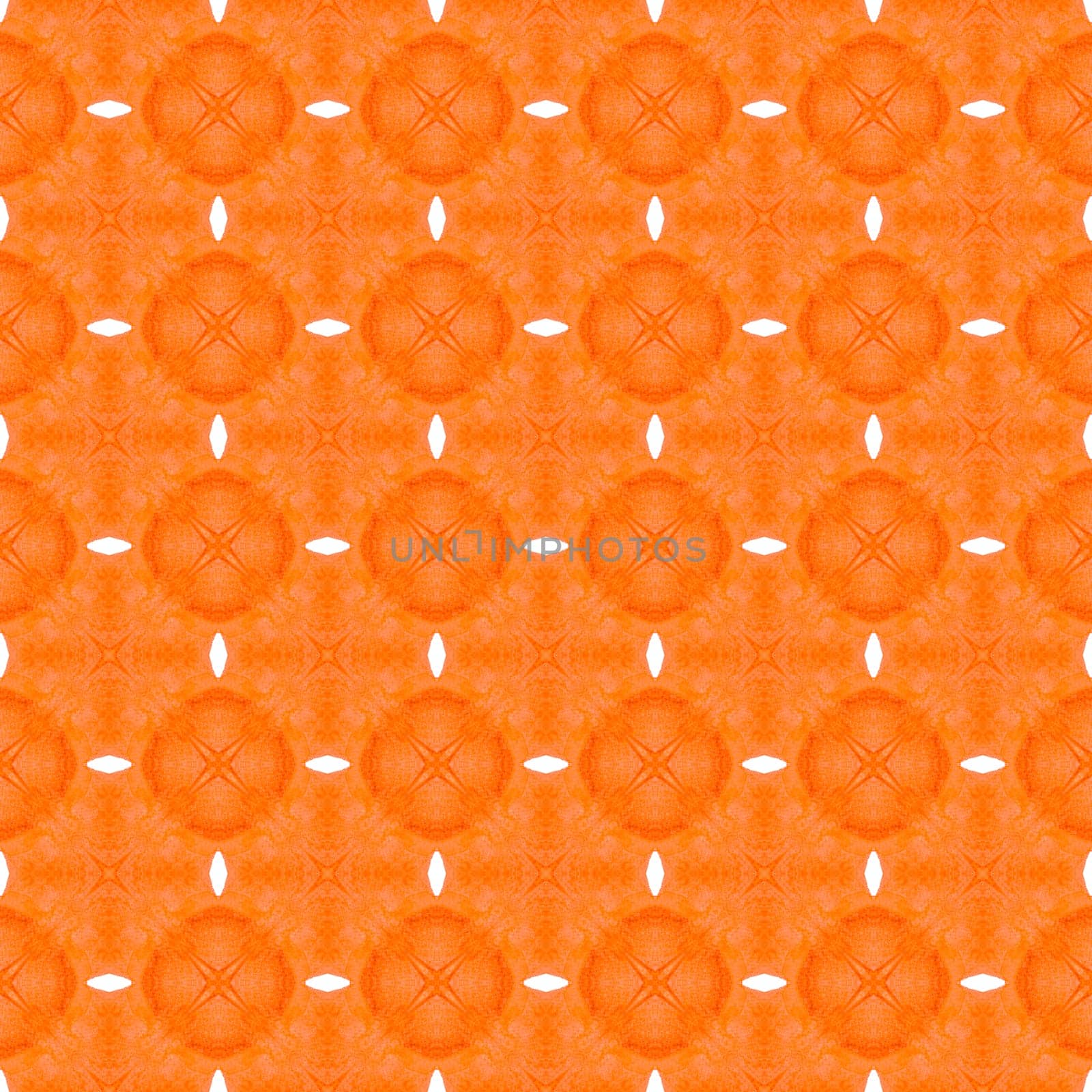 Exotic seamless pattern. Orange valuable boho chic summer design. Textile ready fresh print, swimwear fabric, wallpaper, wrapping. Summer exotic seamless border.