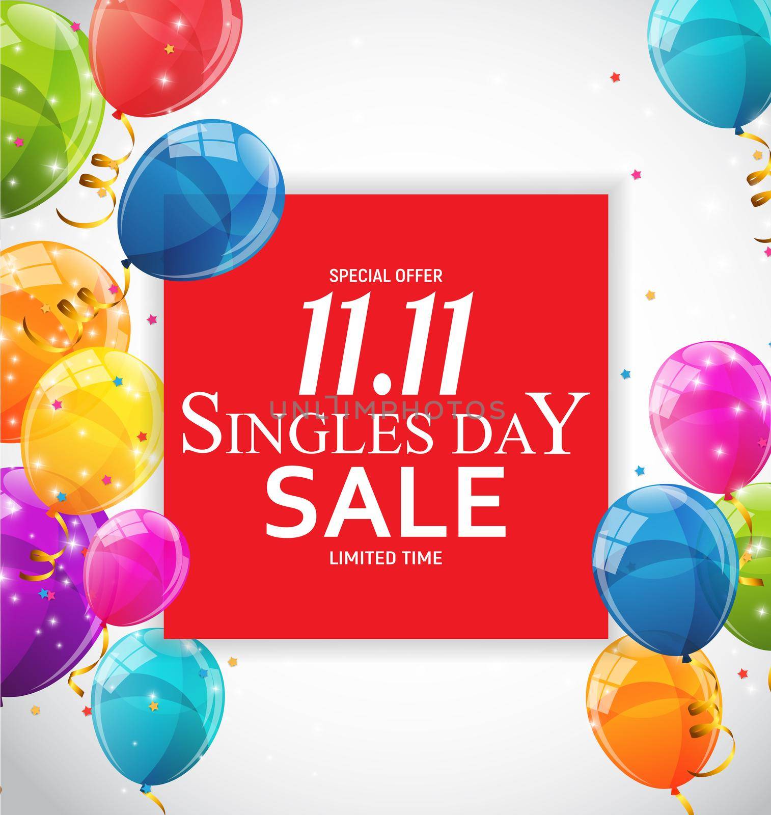 November 11 Singles Day Sale. Vector Illustration EPS10