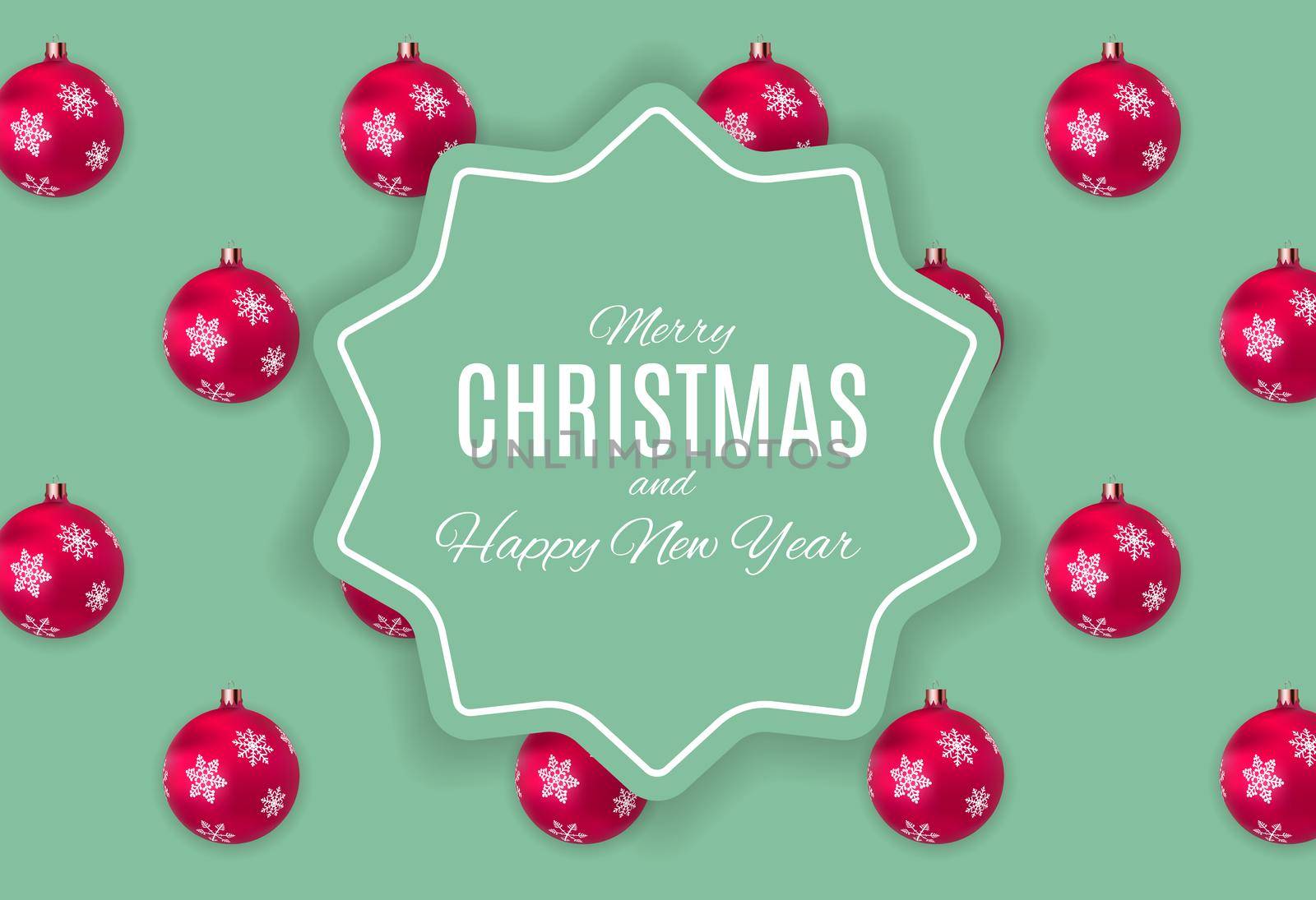 Merry Christmas and New Year Background. Vector Illustration by yganko