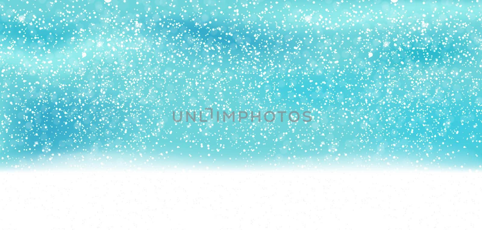 Colorful naturalistic winter background with falling snow on drifts. Vector Illustration. EPS10