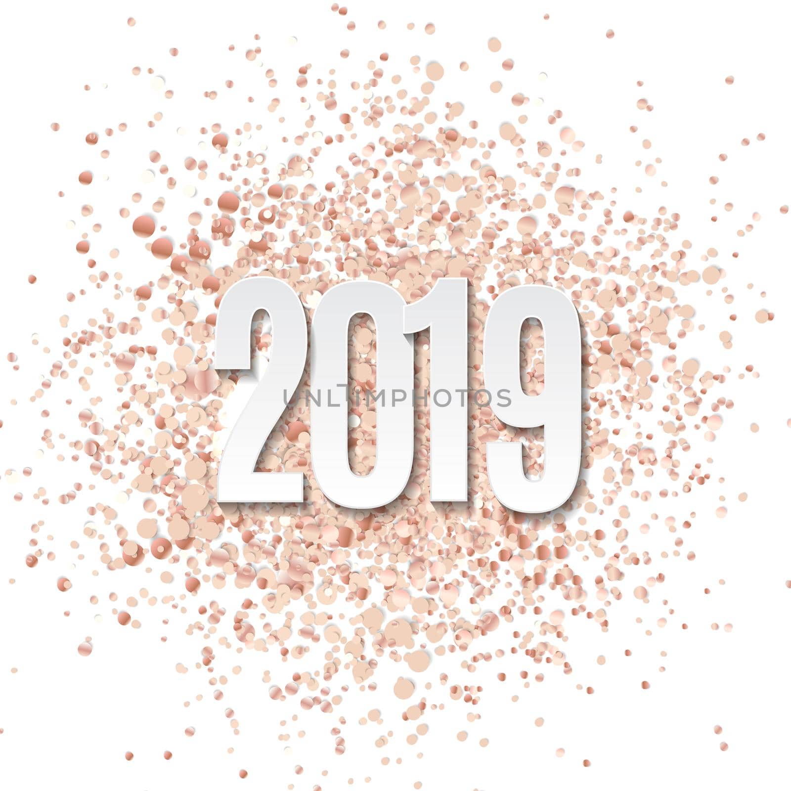 Happy New Year 2019 Background. Vector Illustration EPS10