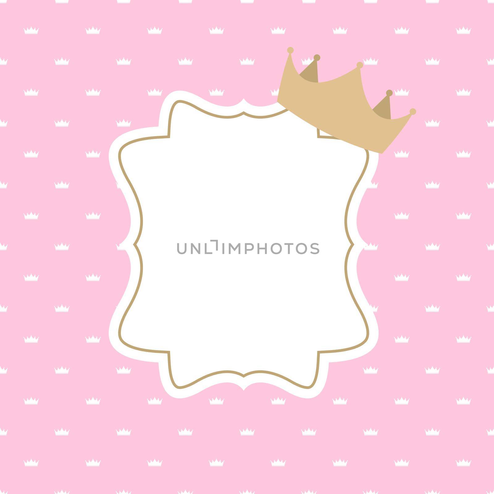 Princess Crown Background Vector Illustration. EPS10