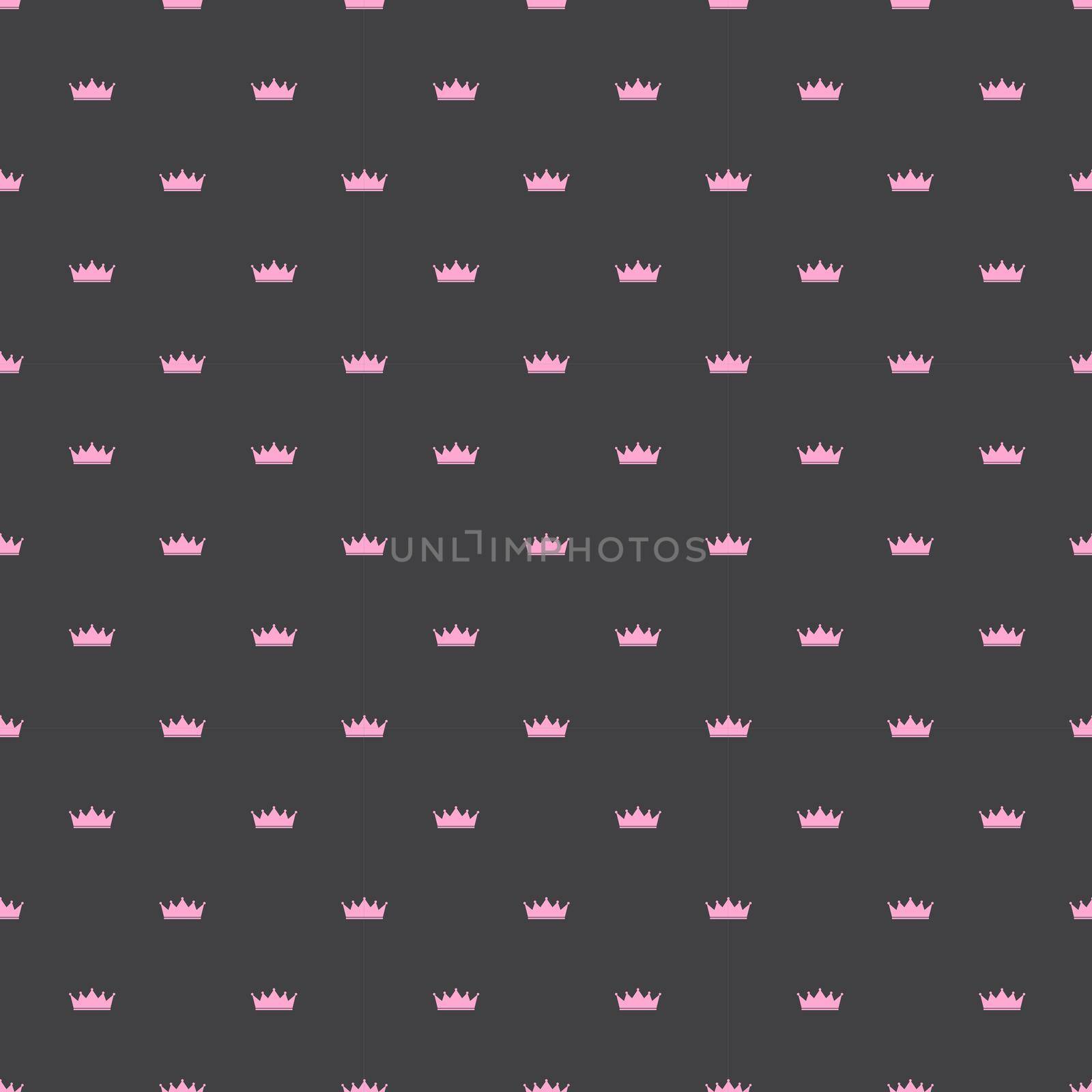 Princess Crown Seamless Pattern Background Vector Illustration. EPS10