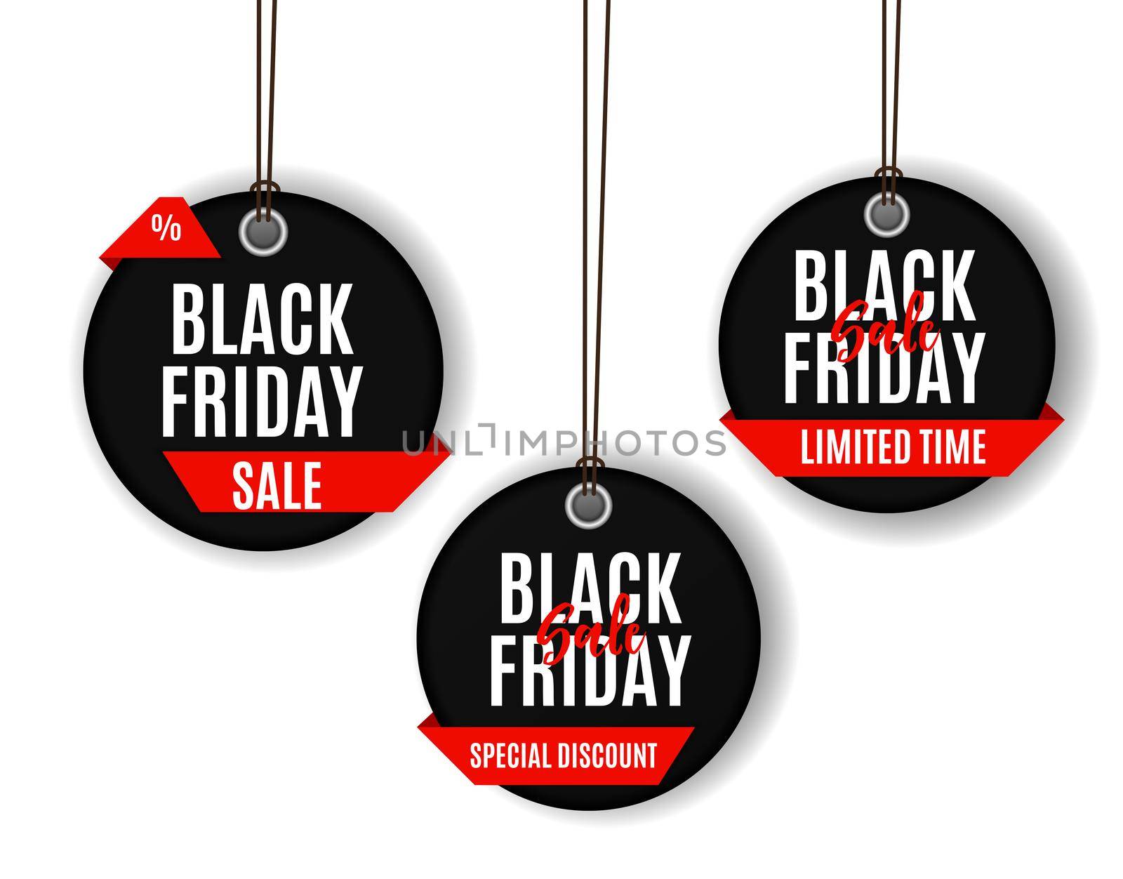 Black Friday Sale Banner Template. Vector Illustration EPS10