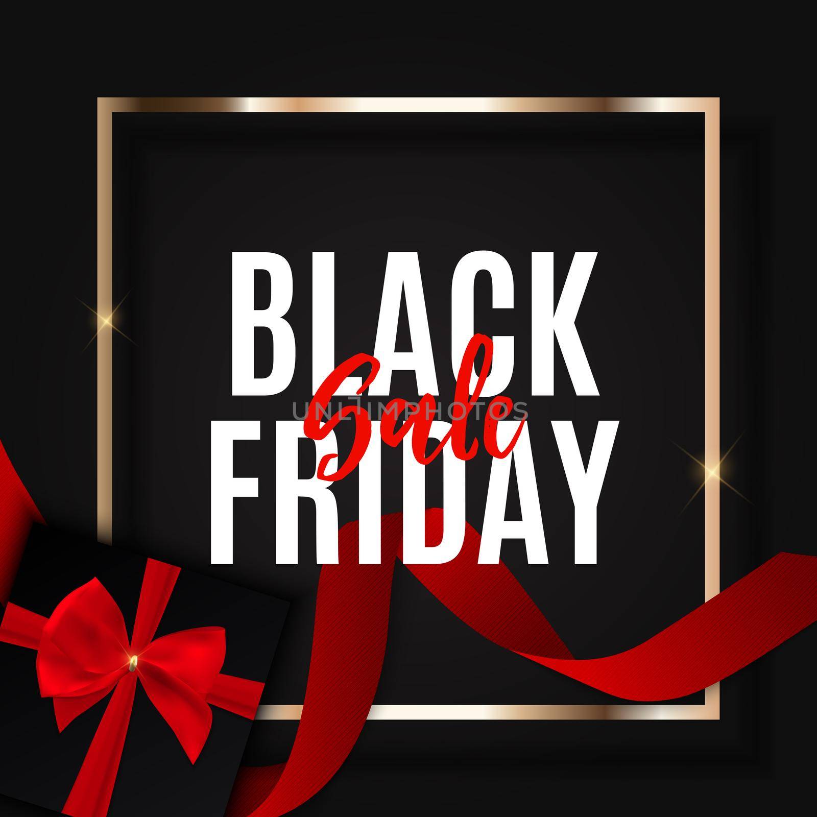 Black Friday Sale Banner Template. Vector Illustration EPS10