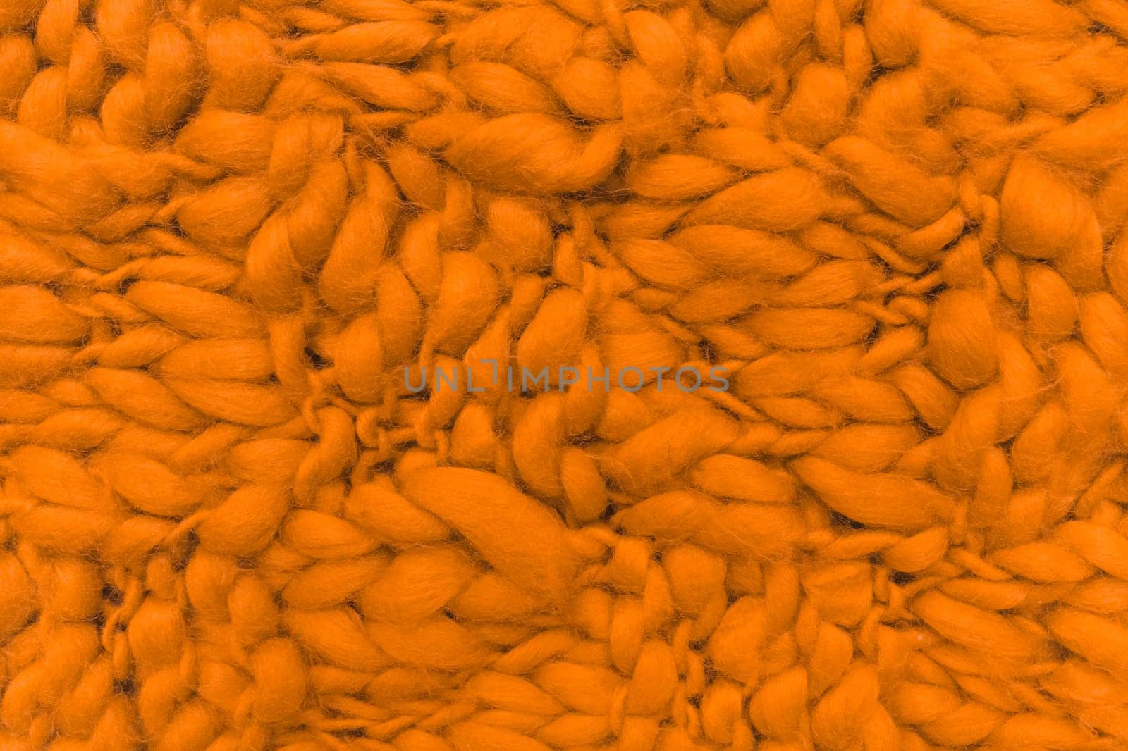 Fabric thread braid texture orange knit pattern fiber material background textile woven.