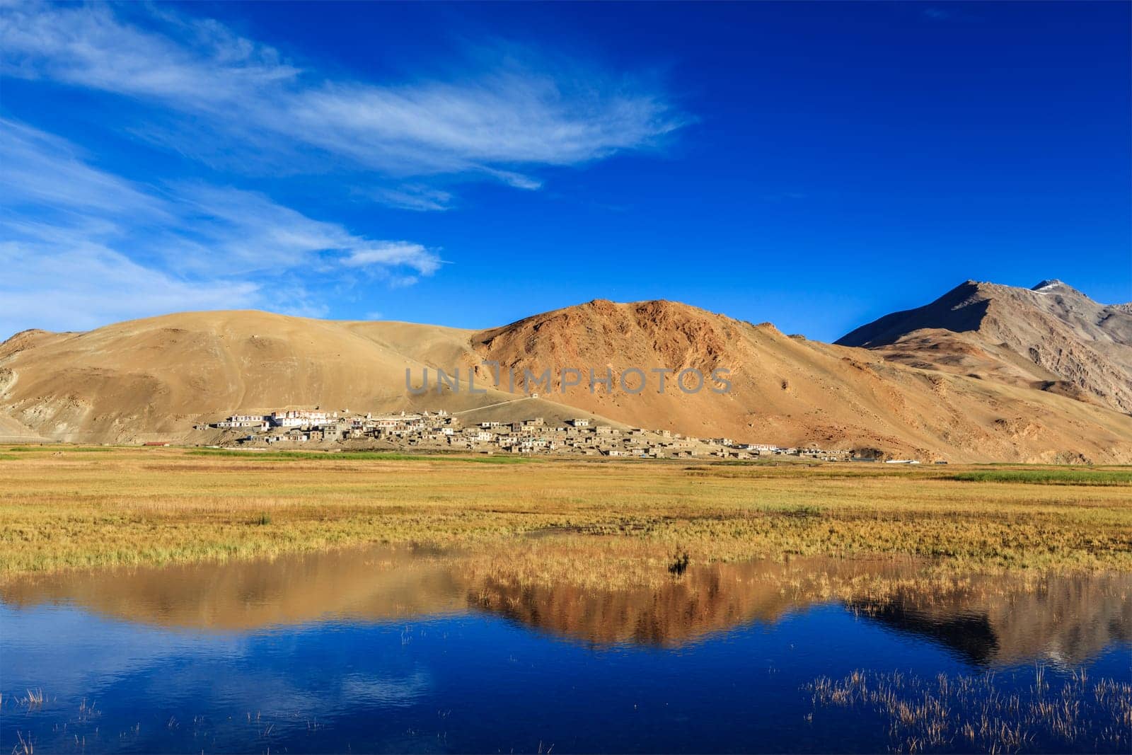 Korzok village on Tso Moriri, Ladakh, India