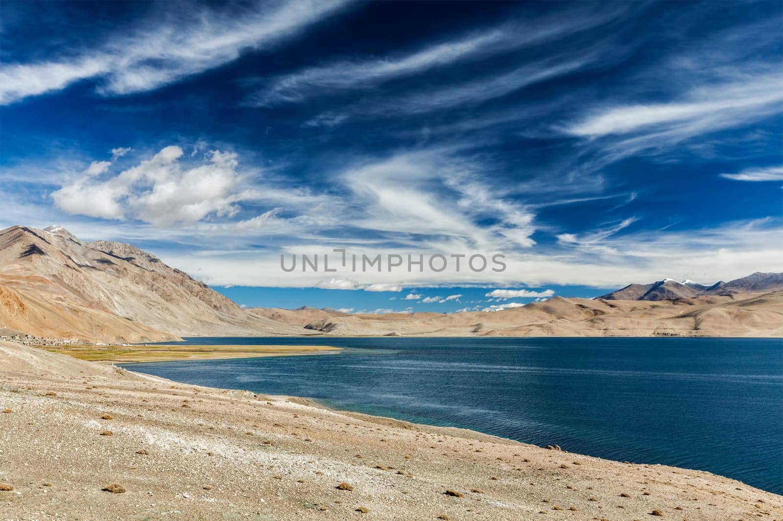 Tso Moriri lake in Himalayas, Ladakh, India