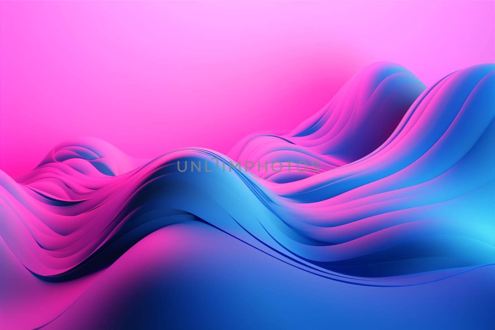 background wavy purple design flowing graphic wave pink blank digital colorful art. Generative AI.