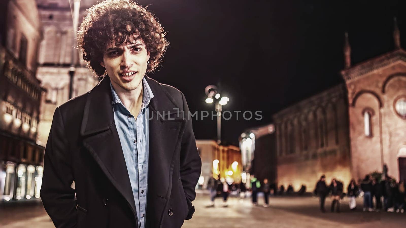 Emblematic Young Man Alone in the City at Night by pippocarlot
