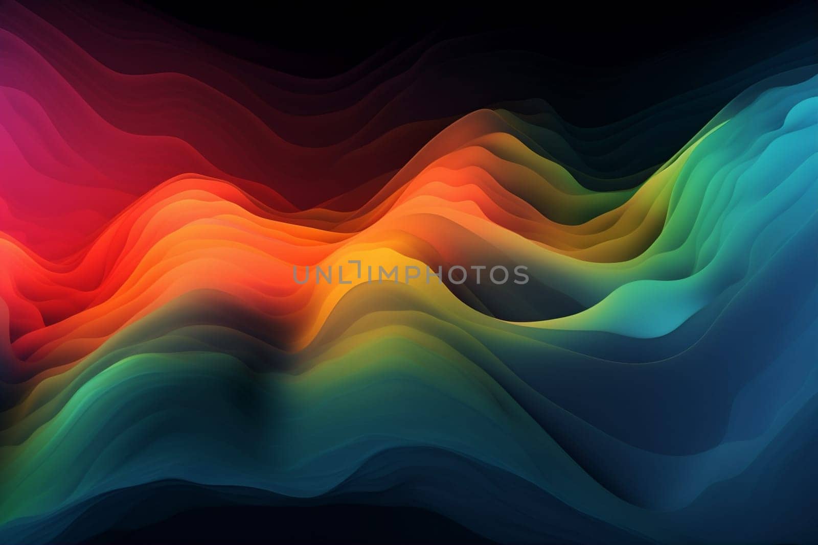 background flowing illustration line graphic blue wallpaper pink generative ai abstract concept bright wave. Generative AI. by SHOTPRIME