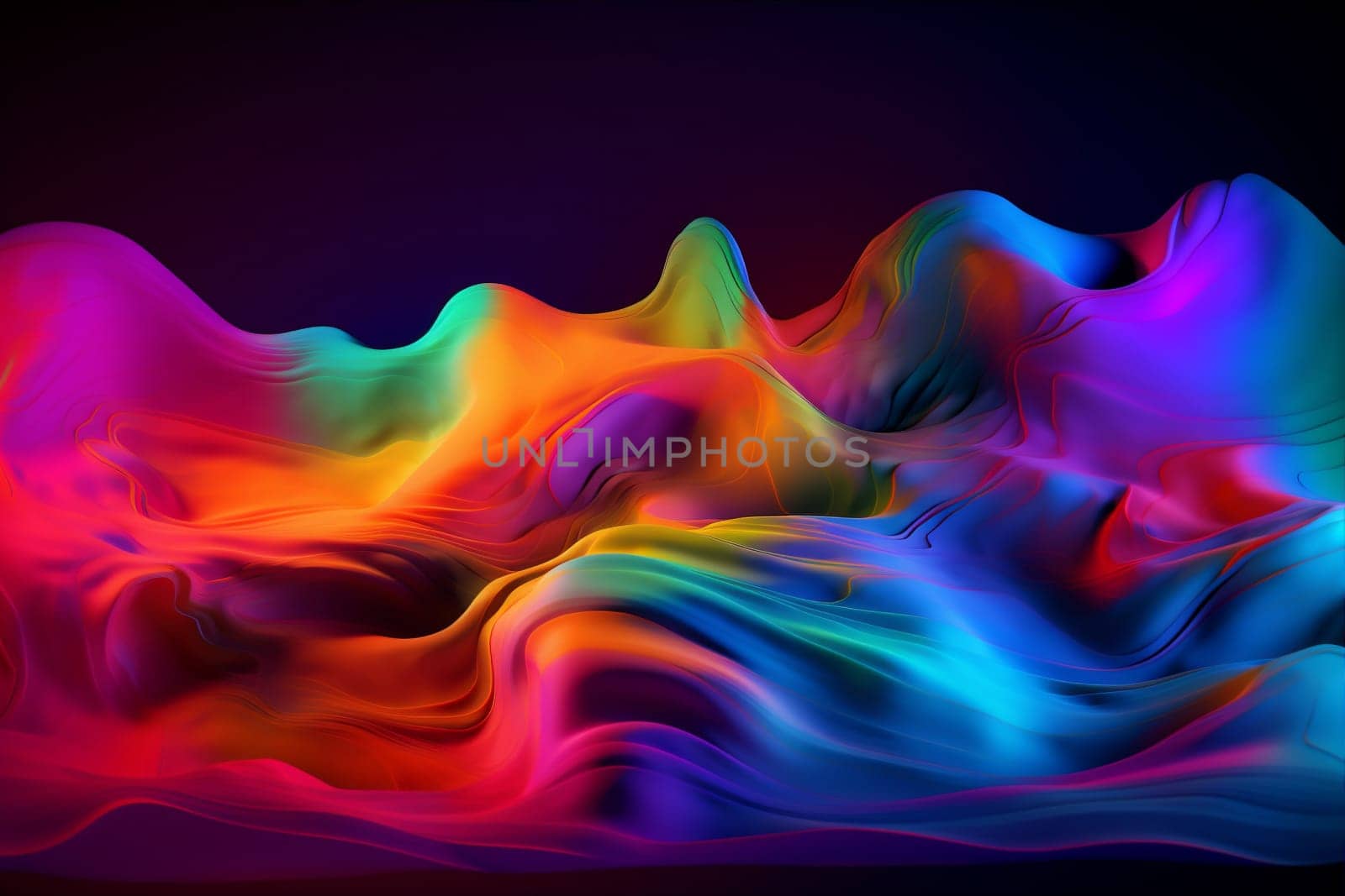 background colorful flow purple vibrant wavy neon generative ai cyberspace shape concept. Generative AI. by SHOTPRIME