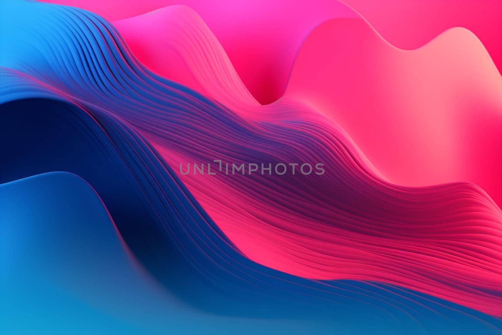 background abstract blank dynamic digital element bright vibrant blue liquid art concept. Generative AI. by SHOTPRIME