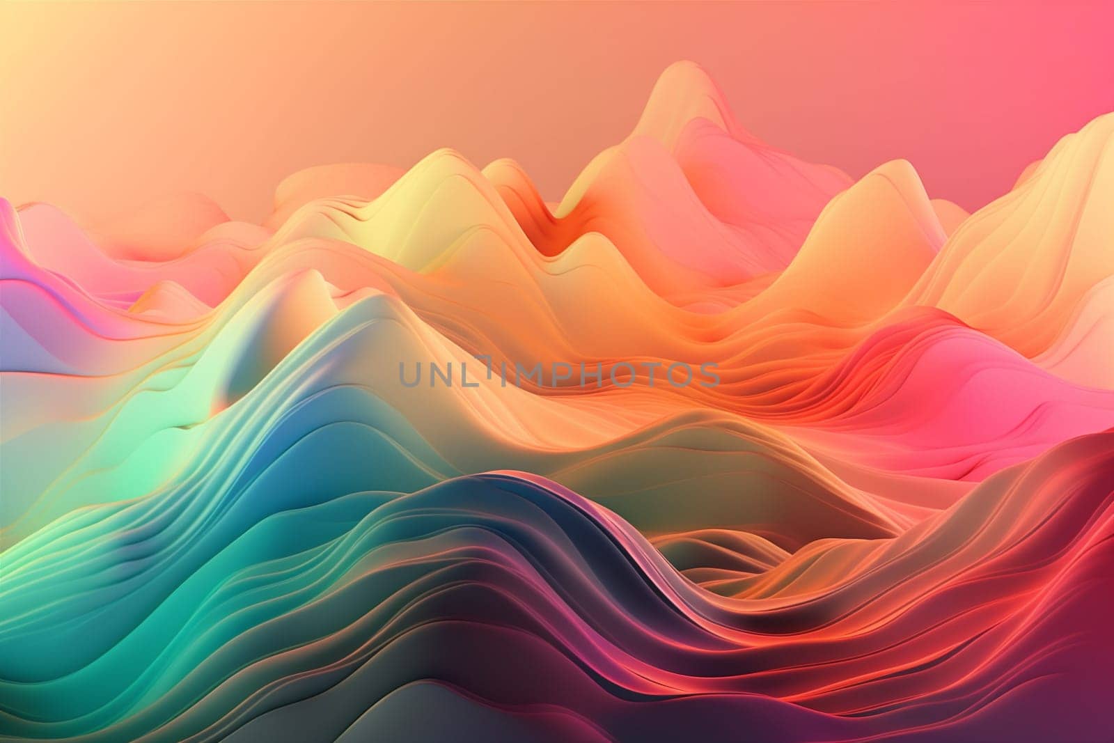 background decorative modern colorful dynamic graphic cyberspace pattern red curve design illustration gradient purple shape colours. Generative AI.