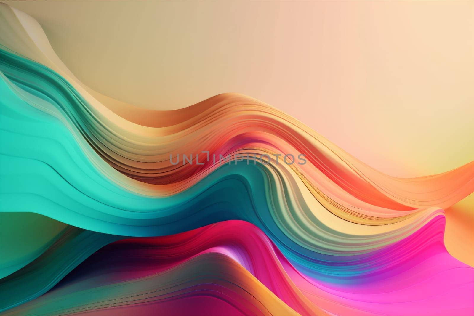 background futuristic neon gradient liquid curve pink element shape graphic generative ai banner flowing. Generative AI. by SHOTPRIME