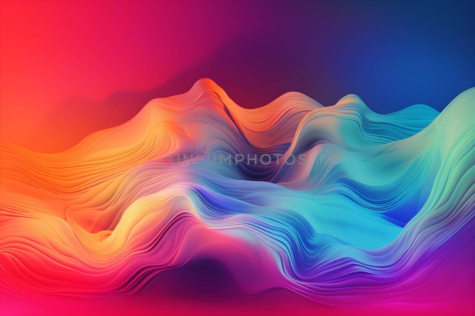 background illustration graphic color purple wave vibrant curve pink colours creative neon red. Generative AI. by SHOTPRIME