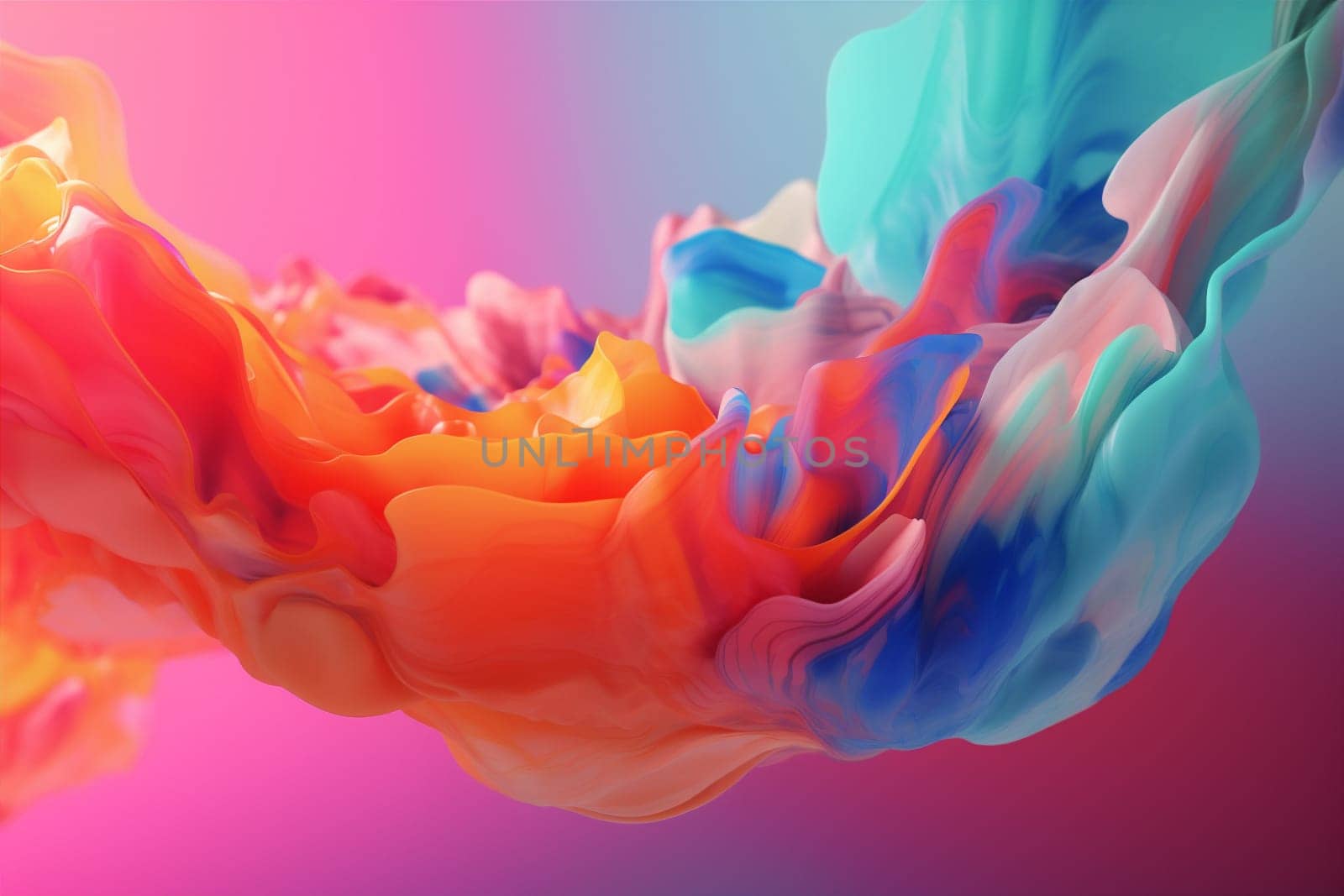 background generative ai backdrop digital blue vibrant creative wave bright light concept pink. Generative AI. by SHOTPRIME