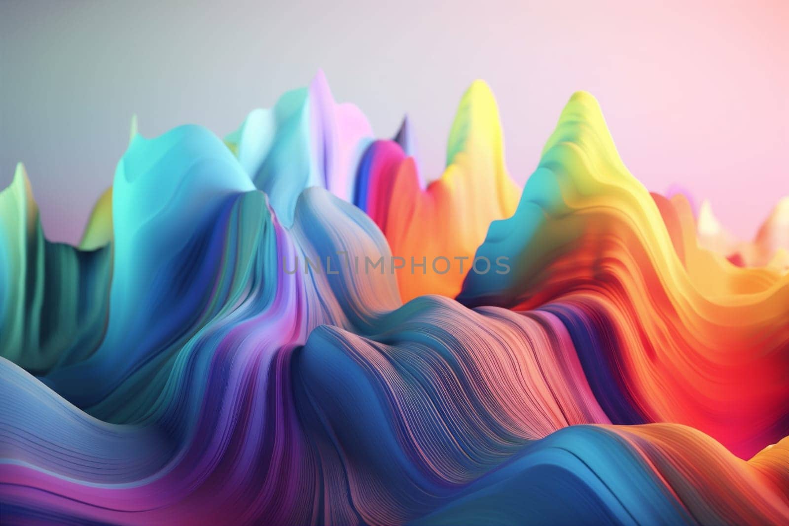 background decorative red art flow wave backdrop blue pattern dynamic bright neon colorful. Generative AI. by SHOTPRIME
