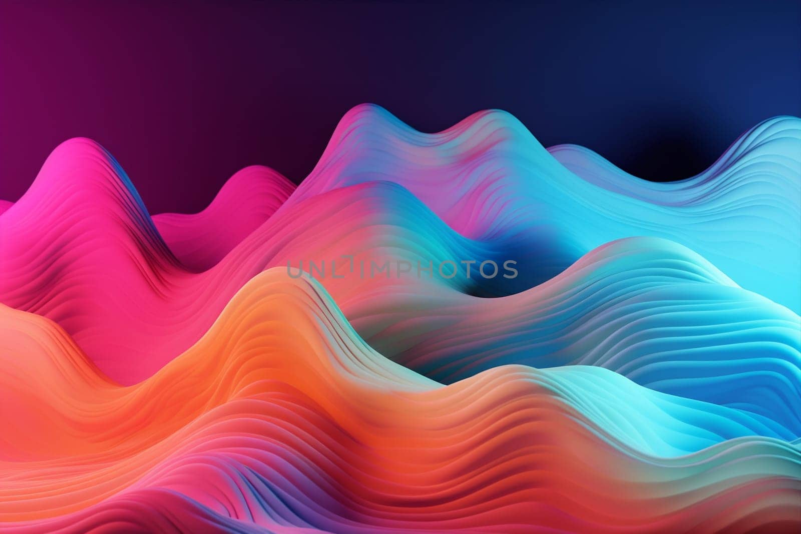 background dynamic cyberspace colours design gradient wave colorful pink generative ai red curve vibrant. Generative AI. by SHOTPRIME