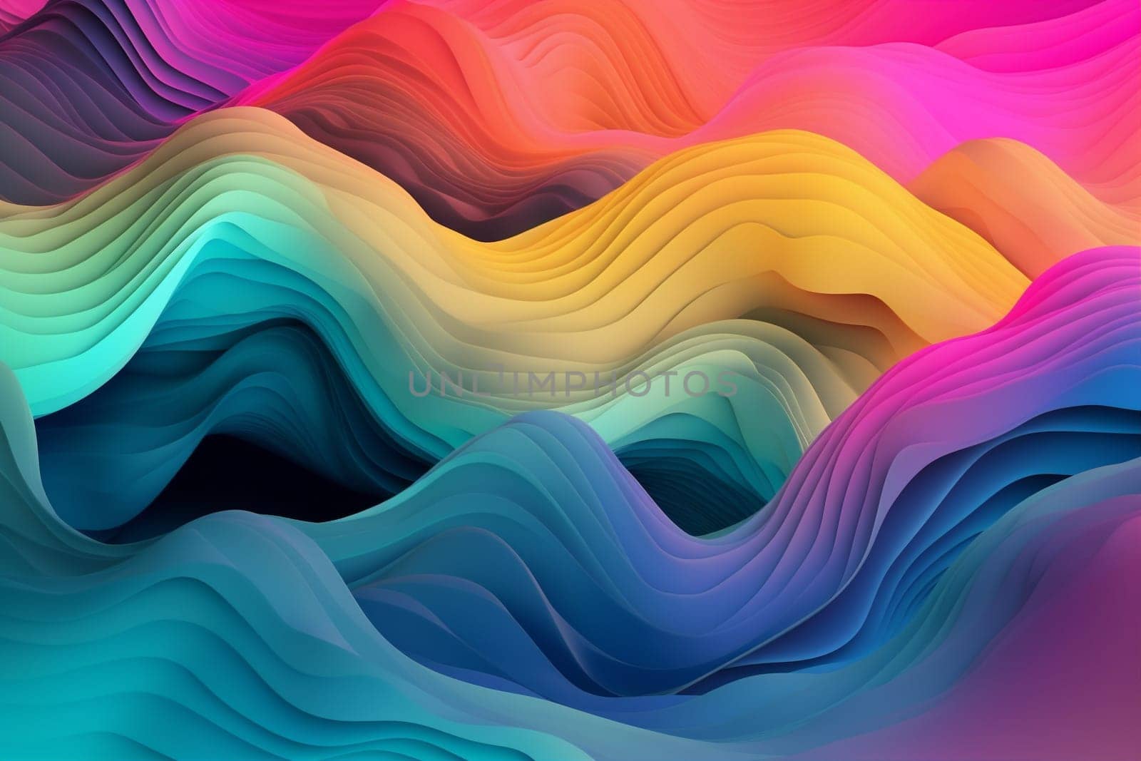 background concept wallpaper line flow element modern wavy pink vibrant futuristic blue pattern. Generative AI.