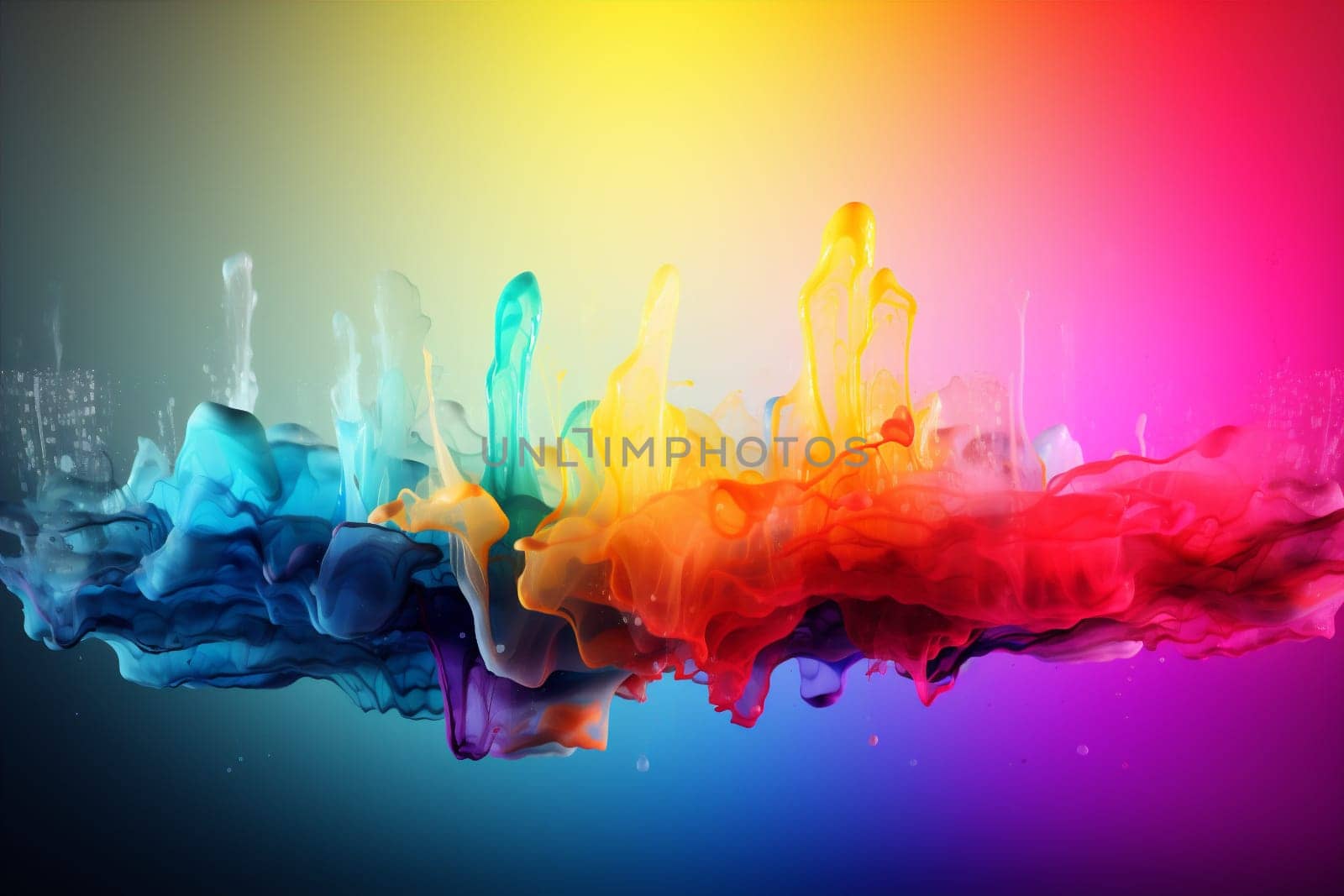 background backdrop geometric banner design decorative creative wave line vibrant abstract blank. Generative AI.