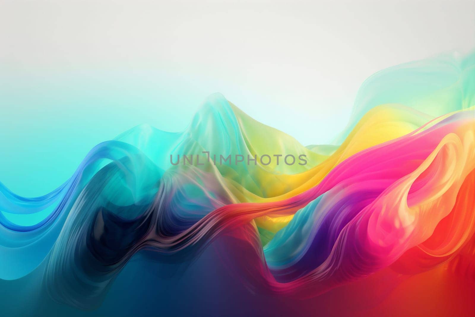 background creative neon pattern liquid illustration geometric blue abstract modern art wave colours blank gradient futuristic banner. Generative AI.