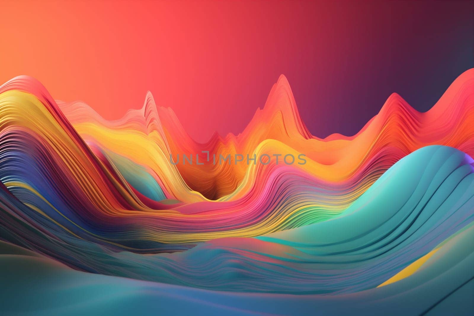 background futuristic bright banner cyberspace concept wavy abstract design backdrop pink liquid shape pattern wallpaper dynamic blank red flow. Generative AI.