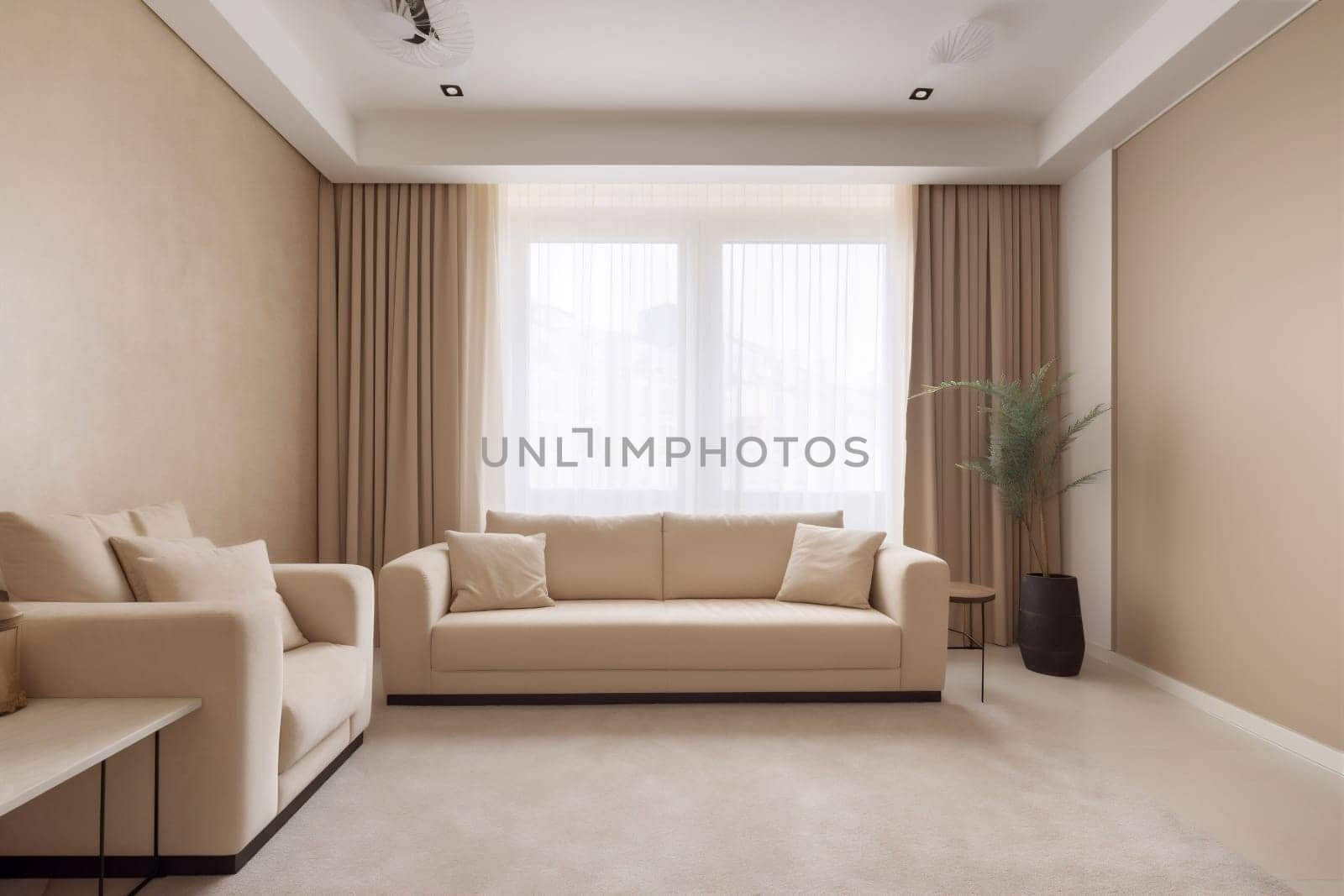interior background white estate contemporary green room sofa architecture space empty indoor living luxury living room home decor couch. Generative AI.