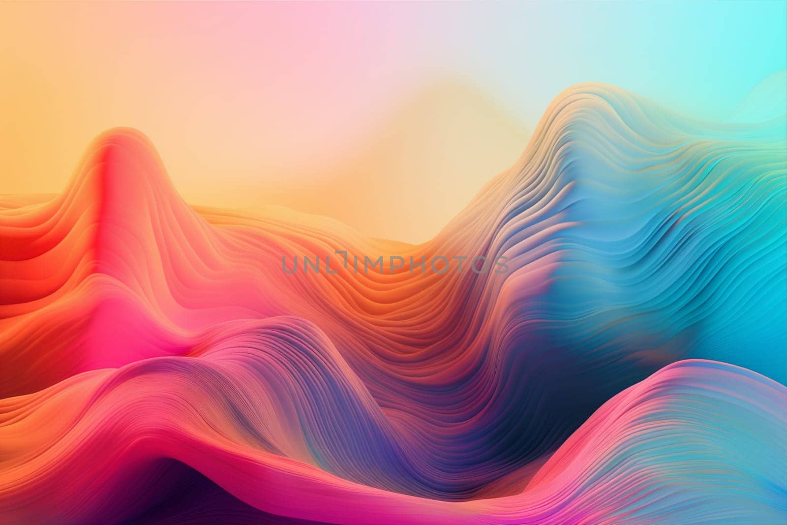 background futuristic gradient colorful pink concept geometric generative ai curve modern flowing blank creative bright banner shape pattern blue red. Generative AI.