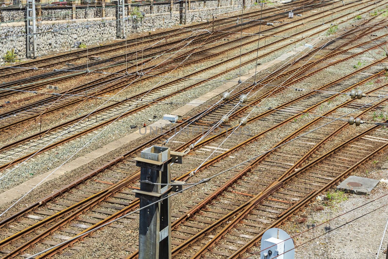 Lots of railway tracks. Many electrified of railway junction. by paca-waca