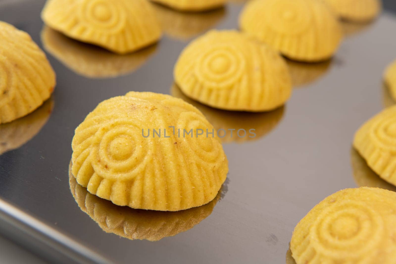 Traditional eid maamoul or mamoul cookies with dates, nuts, and jam, Arabic sweets for Aid al-Fitr and easter, High quality photo